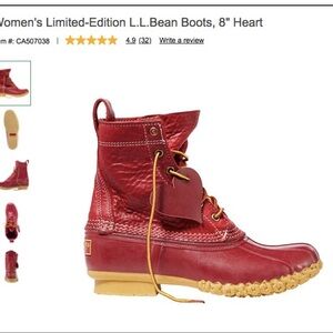 LL Bean ♥️ ❤️ duck boots in red! Size 9
